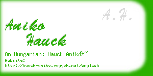 aniko hauck business card